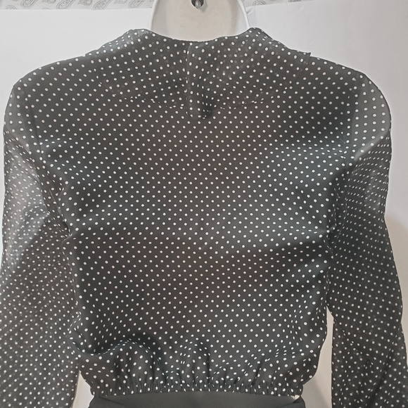 Honey Punch Ruffled Dotted Crop Top XS - Picture 7 of 9